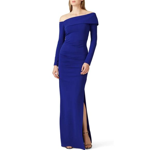 Nicole Miller Structured Off Shoulder Gown Size 8 $495 MSRP - Picture 2 of 8